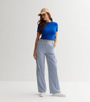 Cameo Rose Pale Blue High Waist Cargo Trousers